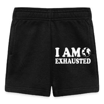 I am exhausted - Baby Shorts - black - Front