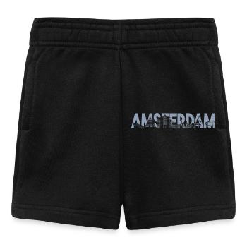 Amsterdam Skyline Silhouette – Städtische Schönhei - Baby Shorts - Schwarz - Vorne