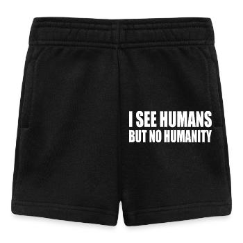 i see humans but no humanity - Short Bébé - noir - Devant