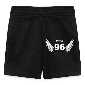 Nummer 96 Engel - Flügel zum 96. Geburtstag - Baby Shorts - Schwarz - Vorne