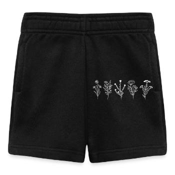 Wildblumen - Geschenkidee - Baby Shorts - Schwarz - Vorne