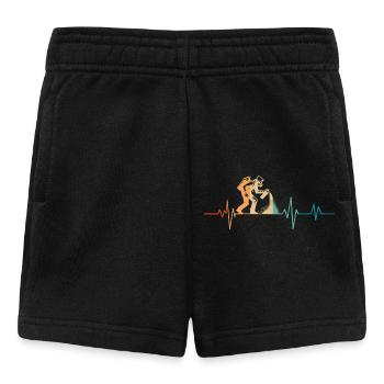 Retro Heartbeat Graffiti - Baby Shorts - black - Front
