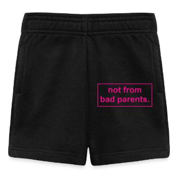 not from bad parents - Baby Shorts - black - Front