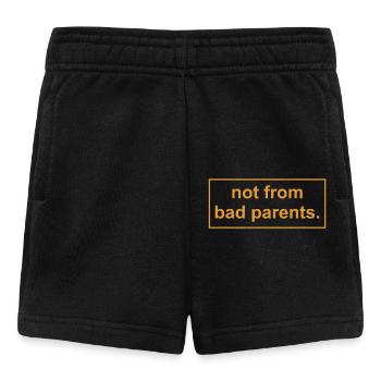not from bad parents - Baby Shorts - black - Front