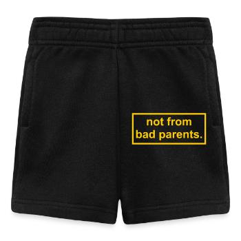 not from bad parents - Baby Shorts - black - Front
