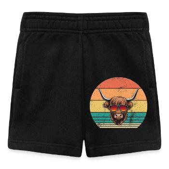 Cow Cattle Highland Cattle - Baby Shorts - black - Front