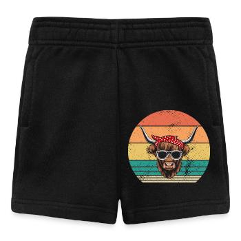 Cow Cattle Highland Cattle - Baby Shorts - black - Front
