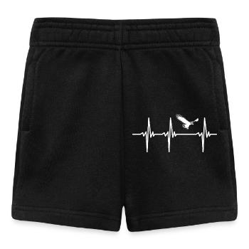 Herzschlag für Adler im eleganten Aufwind Flug - Baby Shorts - Schwarz - Vorne