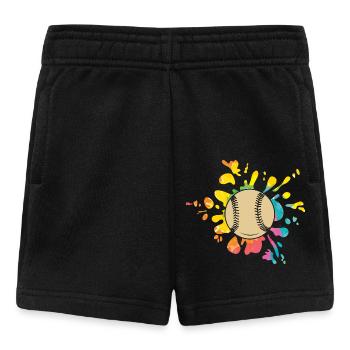 Baseball Player Baseball - Baby Shorts - black - Front
