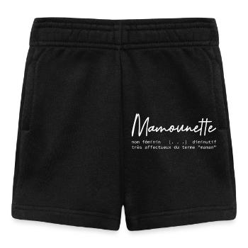 Définition mamounette - Short Bébé - noir - Devant