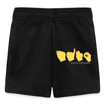Aino de couleur jaune moutarde - Short Bébé - noir - Devant