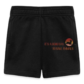 Save Animals – Turtle for Marine Conservation - Baby Shorts - black - Front