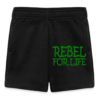 REBEL FOR LIFE - Baby Shorts - black - Front