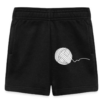 Laine Wollenkneuel blanc (objet vectoriel) - Short Bébé - noir - Devant