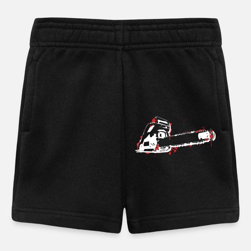tronçonneuse sanglante tronçonneuse bûcheron bois parole - Short Bébé - noir