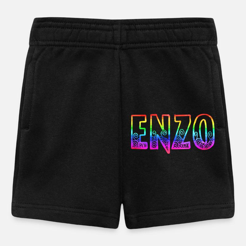 enzo rs regenbogen - Baby Shorts - Schwarz