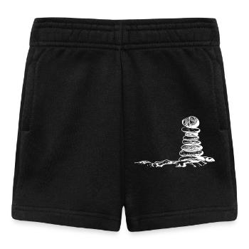 Méditation Pierres de yoga en parfait équilibre - Short Bébé - noir - Devant
