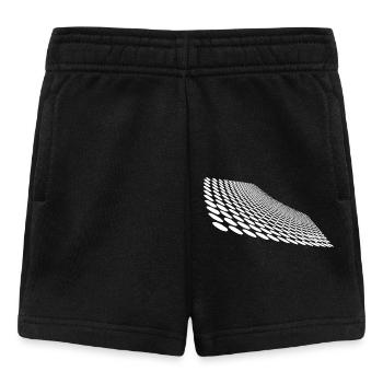 Geometrische Punkte auf gebogener Horizont Fläche - Baby Shorts - Schwarz - Vorne