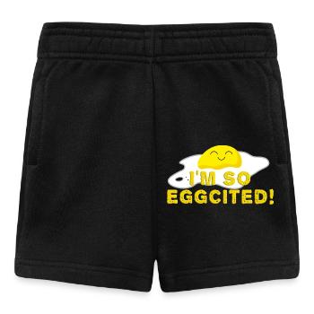 I'm so eggcited Spiegelei Lustig - Baby Shorts - Schwarz - Vorne