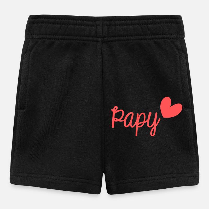 SUPER PAPY. PAPY. FÊTE DES PÈRES. BONNE FÊTE PAPY. - Short Bébé - noir