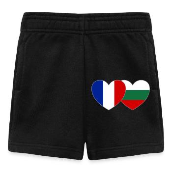 Fantastic Bulgaria Flag Heart - Baby Shorts - black - Front
