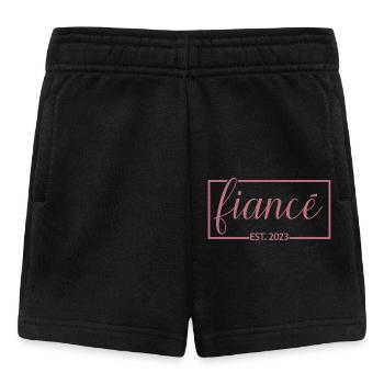 Fiancé Est. 2023 Engagement Gift Groom's Wedding - Baby Shorts - black - Front