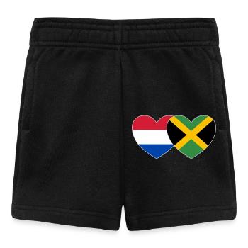 Holland Jamaika Flagge Herz - Baby Shorts - Schwarz - Vorne