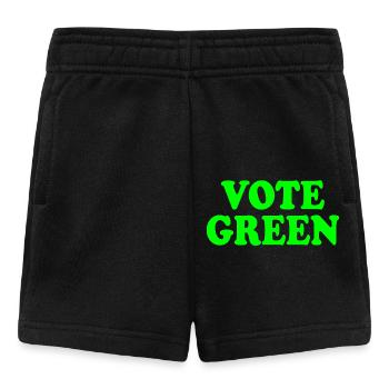 Vote green - Baby Shorts - Schwarz - Vorne