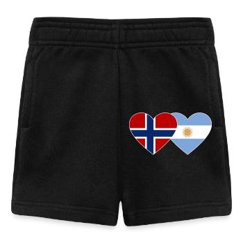 Norwegen Argentinien Flagge Herz - Baby Shorts - Schwarz - Vorne
