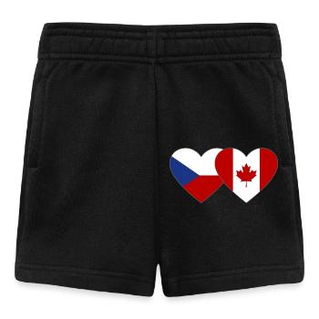 Drapeau du cœur de Checia Canada - Short Bébé - noir - Devant