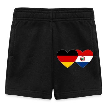 Germany Paraguay Heart Flag - Baby Shorts - black - Front
