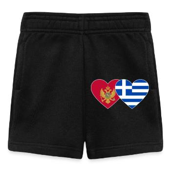 Montenegro Griechenland Flagge - Baby Shorts - Schwarz - Vorne