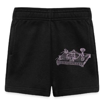 Vintage Morse Code Device, Retro Communication - Baby Shorts - black - Front