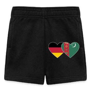 Allemagne Turkménistan Drapeau Coeur - Short Bébé - noir - Devant