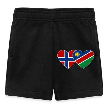Norvège Namibie Flag Heart - Short Bébé - noir - Devant