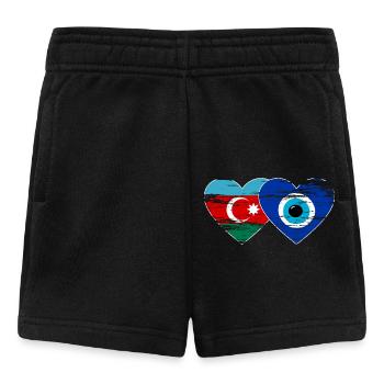 Azerbaijan Nazar pearl flag used - Baby Shorts - black - Front