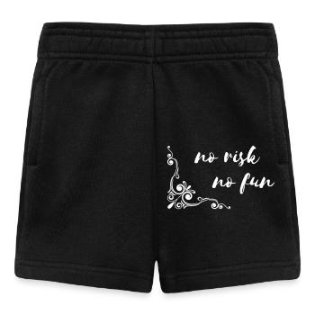 NO RISK NO FUN vektor weiss - Baby Shorts - Schwarz - Vorne