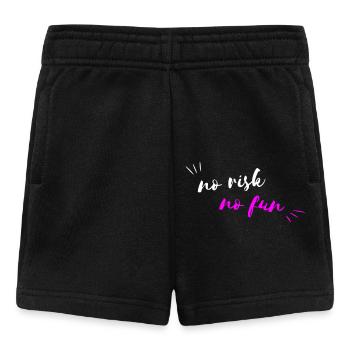 NO RISK NO FUN - Typography - Vectorgraphic - Baby Shorts - Schwarz - Vorne