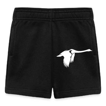 Eleganter fliegender Schwan - Baby Shorts - Schwarz - Vorne