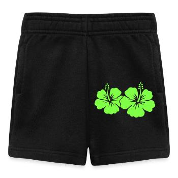 Hibiskus Blume - Baby Shorts - Schwarz - Vorne