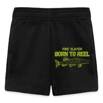 Pike Slayer Fishing Life – Born to Reel - Baby Shorts - black - Front