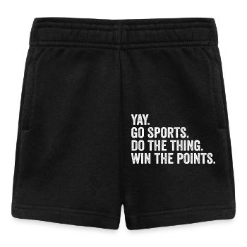 Yay Go Sport mach das Ding Gewinnen Sie die Punkte - Baby Shorts - Schwarz - Vorne