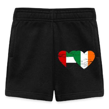 United Arab Emirates Ireland Flag Heart - Baby Shorts - black - Front