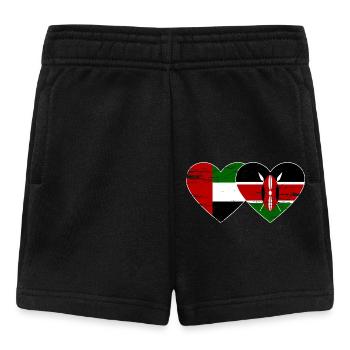 Vereinigte Arabische Emirate Kenia Flagge Herz - Baby Shorts - Schwarz - Vorne