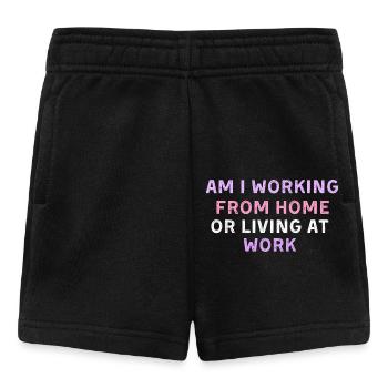 am i working from home or living at work - Baby Shorts - black - Front