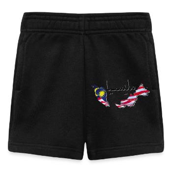 Malaysia Flagge in der Malaysia Landkarte MY - Baby Shorts - Schwarz - Vorne