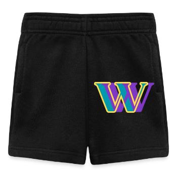 Mehrfarbiger Buchstabe w - Baby Shorts - Schwarz - Vorne