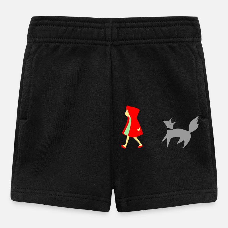 Le Petit Chaperon Rouge et le Loup - Short Bébé - noir