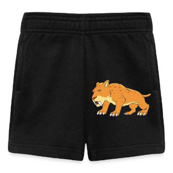 Tigre à dents de sabre - Short Bébé - noir - Devant