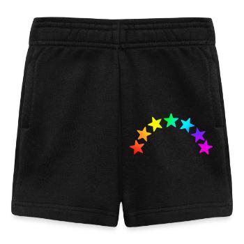 bunte Sterne - Regenbogen Farbverlauf - Baby Shorts - Schwarz - Vorne